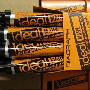 Ideal Mark Diagraph Valve Action Marking Pens (Black)